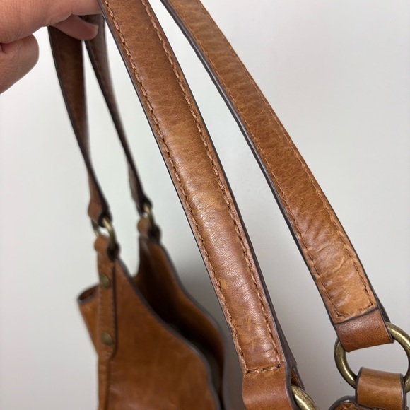 Womens Frye Melissa Four Poster Leather Hobo Bag Brown Style DB1488 - Picture 7 of 15